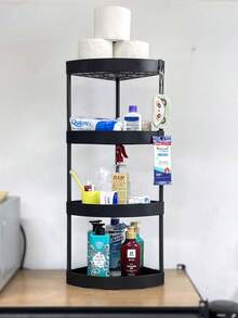 CORNER ORGANIZER, Kitchen, Bathroom, Workshop, Office, Living Room, 4 Levels, Hooks, Bathroom Drain Base. - 深灰色 - 查看 5