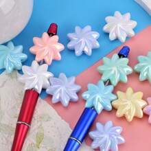 5 piezas de cuentas acrílicas multicolor de 29mm, con forma de flor espiral, para manualidades DIY de joyería, pulsera