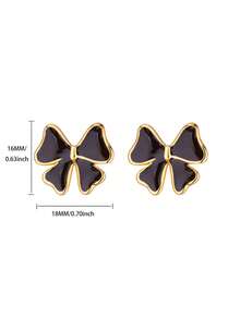 1 Pair Delicate Enamel Bow Earrings, Sweet & Cute Pink/White/Black Bow Earrings, Fashion Jewelry For Women, Gift For Her, Women's Accessories, Valentine's Day/Mother's Day Gift - Bow - View 16