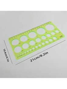 19-Hole Geometry Circle Drawing Template Ruler, Round Hole Ruler Circle Template For Students Geometry Drawing Arts & Crafts Tool Back To School - 20cm - View 7