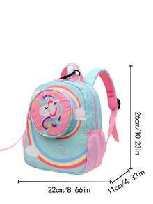 Pink Unicorn Schoolbag Cute Pony Girl Ultra-Light Weight-Reducing Backpack Fashion Spine Protection Backpack Back-To-School Season Handbag Bag - View 2