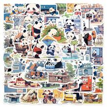 50 Pandas Tages-Aufkleber, Laptophüllen, Handyhüllen, Dekorative DIY-Aufkleber Schulmaterial, Schulanfang