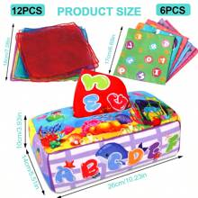 Caja sensorial para bebés, práctica de habilidades motoras finas para infantes, caja de papel de educación temprana inteligente para recién nacidos, jalar y jugar, juguete calmante