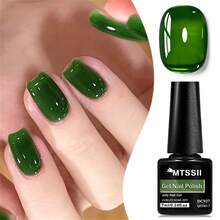 Mtssii 7ml夏日薄荷曼波系列蓝绿果冻凝胶指甲油20色新款夏日冰晶透明凝胶油美甲用品