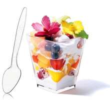 50pcs Pudding Cups, Assorted Styles Of Dessert Cups, Transparent Jelly Cups, Ice Cream Cups, Pudding & Mousse Cups, Reusable, Suitable For Birthday, Wedding, Party, Gathering, Holiday Event - Multicolor - View 12