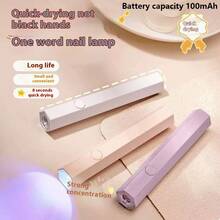 1 件便携式 UV 美甲灯、迷你美甲灯、无线充电 USB 快速美甲烘干机、粉色无线美甲灯、小型便携式电池美甲烘干机、手持式光疗灯、多功能可旋转美甲沙龙光疗设备、美甲用品、美甲工具、美甲工具、返校、指甲、按压式美甲工具 - 彩色 - 查看 2