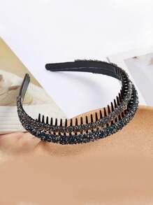 2 Stück/Set vielseitige bunte Strass Haarreife für Frauen, können verwendet werden um lose Haare zu fixieren, geeignet für den täglichen Gebrauch und zum Waschen, verleihen einen modischen und eleganten Touch, Haarband, Haarreifen