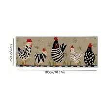 Tappeto in materiale spugnoso 3D con stampa stile rurale di animali e polli, tappeto per pavimento di stanza, tappeto da cucina, tappetino da bagno ad asciugatura rapida, decorazione per la casa in cucina - Multicolore - Visualizzare 17