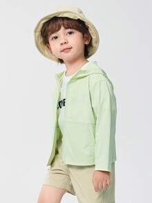 Balabala Children's Sun Protection Clothing Boys/Girls 2025 Summer Cool Skin Coat - Pink Green - View 3