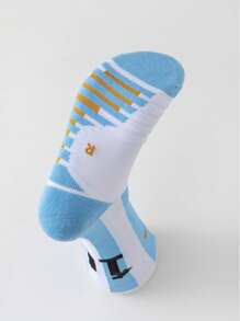 1/3 Pairs, Men's Professional Football Socks, Men's Anti Slip Practical Training Socks, Towel Bottom Basketball Socks, Mid Tube Sports Socks