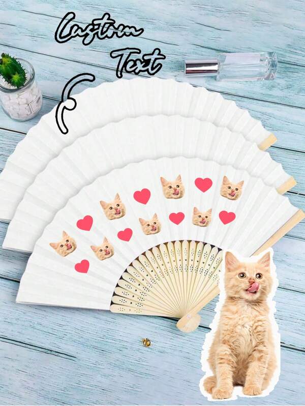Fan de fotografía y amor de boda personalizada, fan clásico DIY, decorativo de alta Custom personalizada y elegante, exquisita personalizada para ella, novia, papá, familia, mamá, amigos, mascotas, hijo, útiles escolares, vuelta al colegio, regalo escolar, para oficina, escuela, aula, regalos para maestros, universidad, cola, habitación de maestros para adolescentes, adolescentes y estudiantes universitarios, estudiantes de secundaria y preparatoriaSo
