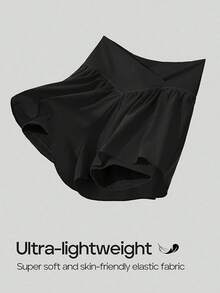 Back To School  Ewedoos Athletic Shorts For Women Flowy Running Shorts For Women High Waisted Butterfly Preppy Clothes Skorts For Woman - 黑色 - 查看 4