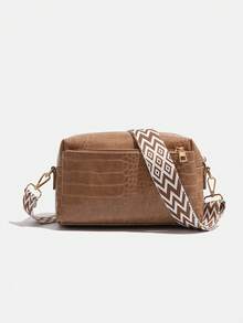 女士皮革手拿包、单肩包、手提包、斜挎包 - 卡其色 - 查看 6