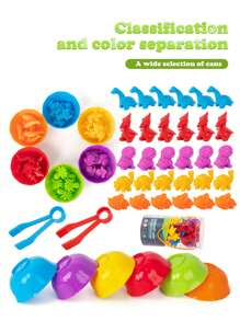 Juego educativo para niños, set de juguetes de clasificación, reconocimiento de colores, cálculo de cantidades, juego interactivo de aprendizaje temprano (color aleatorio)