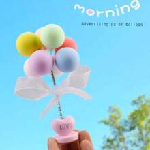 1pc Cute Swaying Balloon Car Decor, Creative Confession Balloon, Spring Dashboard Center Console Decoration, For Car Interiors And Home Decor