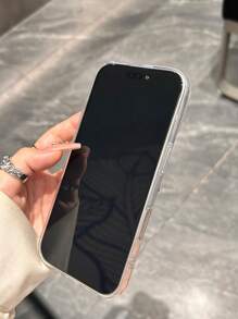 1 Stück personalisiertes Handyhülle, TPU Material mit Text- und Grafik Muster, glänzend, wasserdicht, stoßfest, rutschfest, weicher Handyschutzhülle, kompatibel mit Apple 16 Pro Max/15 Pro/14 Plus/13 Pro/12 Pro Max/11/XsMax/8/7, interessant, minimalistisch, personalisiert, einzigartig, ideal als Geschenk für Freund, Freundin, Familie, Freunde, Großeltern, Paar, Jahrestag, Geburtstag, Abschluss, Muttertag, Vatertag, transparent, glänzend, glatte Hülle