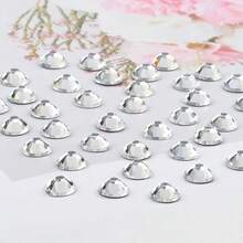 Massive Beads 7800 vasos de hierro termoadhesivos con parte trasera plana 5 tamaños diamantes de imitación para hacer proyectos de bricolaje con pinzas y bolígrafo de recogida para bolsos zapatos ropa y manicura transparente 5 tamaños - 7800 piezas, 5 tamaños - Ver 4