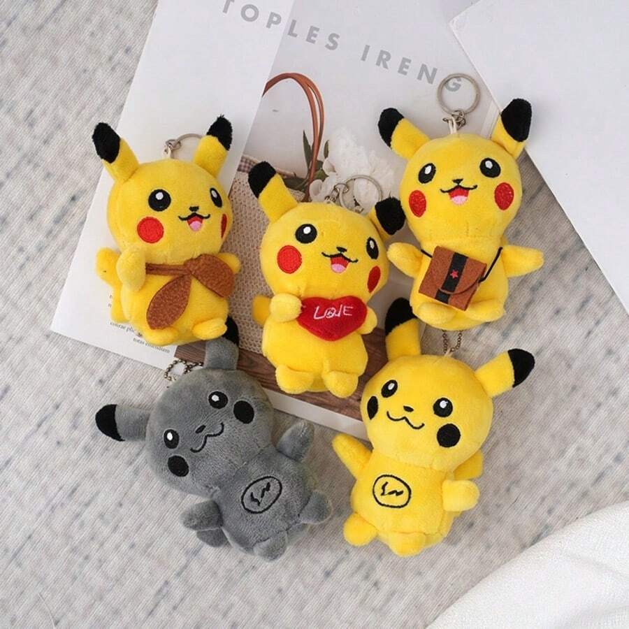 Peluche de  y Ash Ketchum de  de 13 cm, juguete de peluche suave, accesorio lindo para mochila, llavero, regalo para cumpleaños, Halloween, Navidad - Multicolor - Ver 1