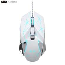 MageGee 1 件 G10 有线游戏鼠标，7 色呼吸 LED 背光游戏鼠标，6 个可调 DPI（高达 3200 DPI），符合人体工程学的 7 键光学电脑鼠标，适用于 Windows PC 游戏玩家 - - 純白色 - 查看 9