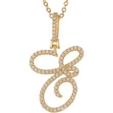 Gold Plated Initial Necklaces For Women Letter Pendant Necklaces Cubic Zirconia Stainless Steel Chain Iced Out Letter Necklace Birthday Gifts
