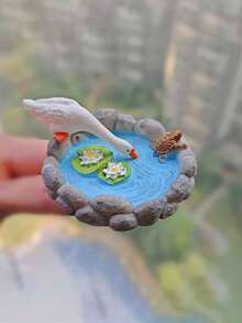 1 Bộ tượng động vật bằng nhựa - Trang trí ao mini 3D hiện đại với vịt, ếch và rùa - Trang trí sân vườn đặt trên mặt đất cho nhà cửa và ngày Valentine - Không cần nguồn điện hoặc pin. - Nhiều màu - Xem 17