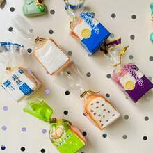 1pc Squishy Toast Fridge Magnet, Realistic Bread Style Home Decor, Office Supplies Storage Cabinet Creative Gift, Stress Relief Mini Magnets - Multicolor - View 5