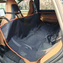 1 pieza Protector de asiento trasero de coche de tela Oxford impermeable, Alfombrilla de viaje para mascotas, Ajustable, Universal para gatos y perros