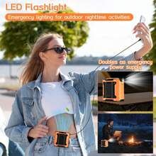 3600mAh Portable Waist Fan Clip On Belt, Max 24H Cooling,10 Speeds 12000RPM,Rechargeable Hands-Free Personal Wearable Neck Fan With Dual Clip & Flashlight For Outdoor Jobsite Camping Traveling Turbo Fan