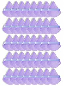 50/30/20/10 绒面三角美妆蛋套装，多色组合，可重复使用气垫粉扑，化妆工具，干湿两用散粉扑，绒面粉底美妆蛋，适用于粉底液、BB霜和面部彩妆，适合所有肤质，赠品，旅行，平价好物，旅行必备 - 彩色 - 查看 15