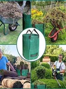 1 Stück wasserundurchlässiger Blatt-Sack mit großem Volumen, faltbarer Garten/Außen Müll-Sammel-Sack