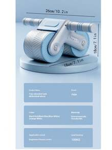 Abdominal Wheel Roller, Self-Reviving Fitness Equipment, Beginner Home Gym Gear, Noise-Proof Recoil Design, Max Load 100kg, Ab Workout Tool