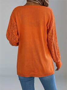 Cardigan en dentelle pour femmes, automne-hiver, cache-maillot ajourée à manches longues, tricoté unicolore, coatigan pour villégiature, Halloween