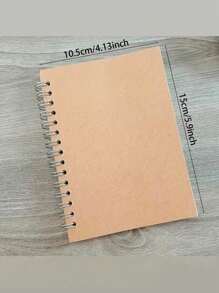 1pc Soft Cover Spiral Coil Notebook, Horizontal Sketchbook, Notepad, Diary, Planning & Stationery, Office School Supplies, Suitable For School Supplies, School Supplies,Back To School