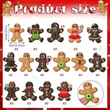 15/30 sztuk gotyckich piernikowych ludzików z drewna, ozdoby świąteczne, straszne piernikowe ludziki na choinkę, przerażające rekwizyty z motywem horroru, odpowiednie na Halloween, dekoracje świąteczne, dekoracje na imprezy i wydarzenia z ostrymi zębami i przerażającymi oczami, które dodadzą świątecznego klimatu!