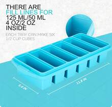 1/2 Cup Silicone Freezer Tray With Lid - Silicone Freezer Molds 2-Pack For Meal Prep & Freezing Of Various Sauces And Other Dishes, Makes 12 Perfect 1/2 Cup Portions Cubes,Oven And Dishwasher Safe - 彩色 - 查看 2