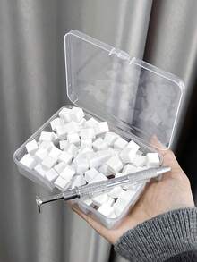 Nail Art Sponge Metal Grip Mini Replaceable Nail Art Sponge Blocks For Gradient Nail Art Sponge Nail Art Tools Nail Art Supplies Nail Art Accessories Nail Art Salon Set 200/100 Pieces,Gradient Nail Art Stamp Tool, Gel Polish Color Gradient Brush, Gradient Nail Brush, Manicure Nail Painting Gel Gradient Sponge Block, Gradient Nail Polish Tool(With Container) - Multicolor - View 2