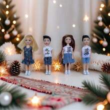 1 peça/2 peças de mini boneca de casal de 14 cm/5,5", acompanha roupas e sapatos de boneca, fantasia de festa para adultos, acessórios para boneca, presente de aniversário, Dia das Mães, presente de Natal, ótimo como lembrancinha de casamento. (Observação: o padrão de algumas roupas pode ser enviado aleatoriamente, mas o estilo é o mesmo.)