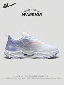 WARRIOR Zapatillas de correr de mujer de la nueva serie Warrior 2025, de corte bajo con cordones frontales, color morado, suela deportiva ligera, Top de malla transpirable, apropiadas para correr al aire libre, fitness, campus, ir y venir.