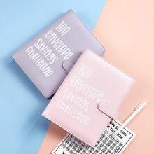 100 Envelope Saving Challenge Binder, 1 Piece Budget Binder, Money Saving Challenge Book, Saving Challenge Notebook, Money Organizer, Budget Planner Book For Budgeting - Pink - View 7