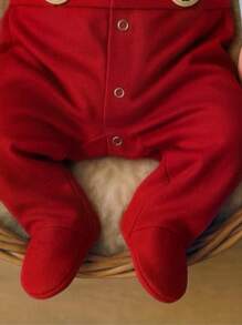 Nika Baby Macacão bebê menino suspensório ursinho