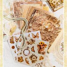 20/40/60/80 Peças Conjunto de Adesivos Florais Vintage, Folha de Adesivos em Papel Fosco Pode Ser Escrito, Adesivos Decorativos Para Scrapbooking, Série Jardim dos Sonhos, Bottom de Papel Temático Floral Vintage e Figura Para Jornalismo (Papel de Adesivo + Papel Escrevível), Material Escolar, De Volta às Aulas