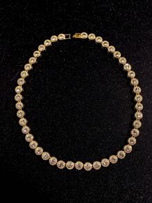 1 pieza Collar de Calle de Lujo, Único y con Estilo Punk, Adornado con Cristales Rhinestone para Hombre, Joyería de Calle para Uso Diario