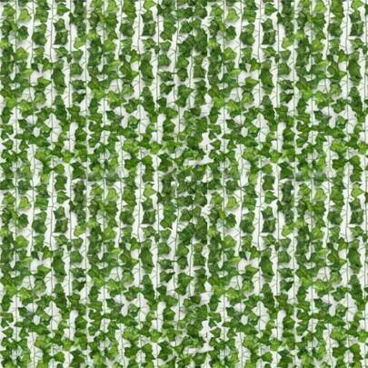 1/6/12 piezas Hiedra artificial, guirnalda de hojas falsas, plantas verdes decorativas para el hogar, ventana, jardín