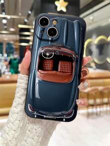Perforated Edged Blue Vintage Car Printed Anti-Fall Fashionable Phone Case Waterproof Shockproof Scratch Resistant,International Version, Not The Domestic Version - Multicolor - View 3