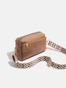 女士皮革手拿包、单肩包、手提包、斜挎包 - 卡其色 - 查看 5