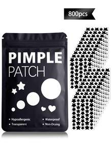 352 szt. plastrów w kształcie gwiazdek, okrągłe plastry, osłona twarzy - bezzapachowe, parabenowe - unisex dla dorosłych, kompatybilne ze wszystkimi typami skóry, bez zapachu, bez alkoholu, bez składników, delikatne i niedrażniące, stosowane do dekoracji twarzy, zakrywające trądzik i niedoskonałości za pomocą uroczych naklejek, zabawne naklejki z kreskówek, wodoodporne i odporne na pot mini naklejki, odpowiednie na imprezy, do biur i inne okazje z uroczymi naklejkami