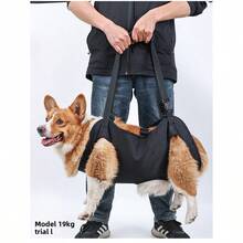 狗狗全身輔助帶，寵物攜帶袋，適用於老年犬與殘疾犬的復健運動輔助帶，可協助狗狗行走與爬樓梯，適合狗狗外出使用，黑色，S-XXL - 黑色 - 查看 8