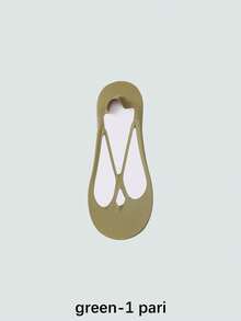 1/5/9双装女士超薄透气隐形低帮船袜，硅胶防滑内衬袜，适合高跟鞋，夏季薄款 - 彩色 - 查看 9