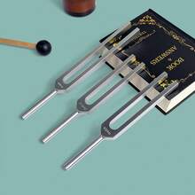 1 个音叉，标准 A，512Hz/256Hz，物理实验工具，声学教学音叉，432Hz 共振，声音治疗仪器，缓解压力，放松，消磁，正念冥想设备 - 銀色 - 查看 2