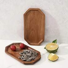 重生相思木托盘 - 具有复古自然的纹理，是厨房和餐厅的耐用必备品。适用于下午茶、寿司、甜点、户外野餐、婚礼、母亲节、圣诞节礼物、野餐用品、婚宴餐桌，质地光滑。
